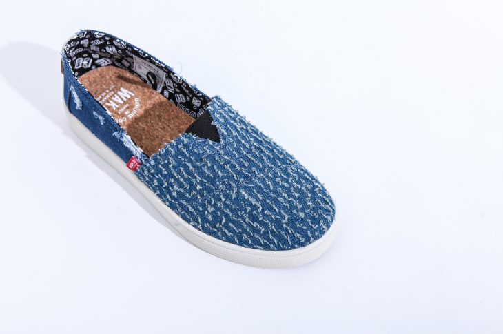 Wakai Hashigo Boro Damaged Navy